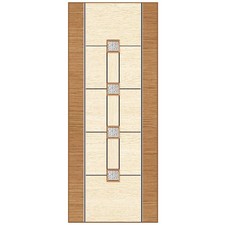 雷 3648 松木+白橡 銀波玻璃